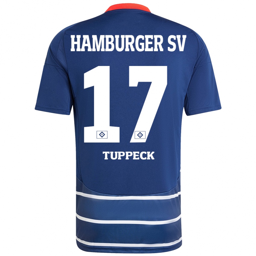 Niño Camiseta Niklas Tuppeck #17 Azul Oscuro 2ª Equipación 2024/25 La Camisa México