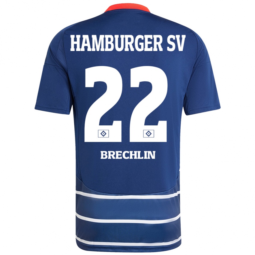 Niño Camiseta Bjarne Brechlin #22 Azul Oscuro 2ª Equipación 2024/25 La Camisa México