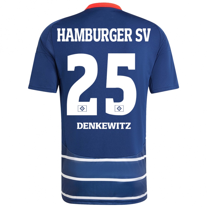 Niño Camiseta Nick Denkewitz #25 Azul Oscuro 2ª Equipación 2024/25 La Camisa México