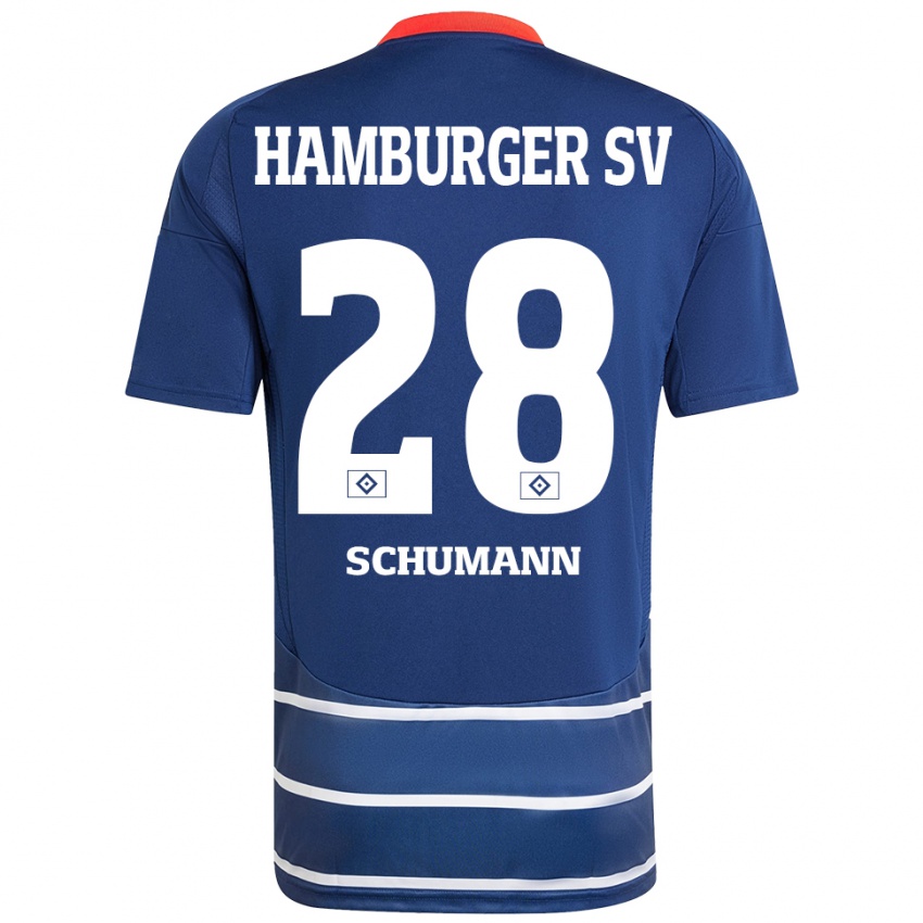 Niño Camiseta Henri Maximilian Schümann #28 Azul Oscuro 2ª Equipación 2024/25 La Camisa México