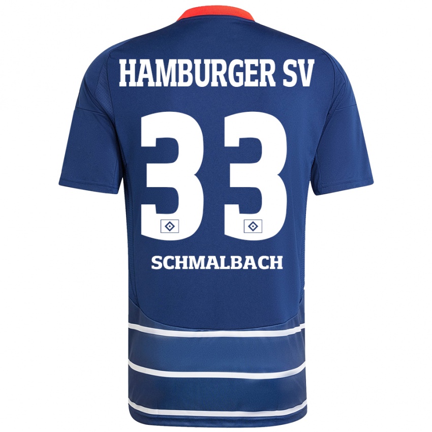 Niño Camiseta Sebastian Schmalbach #33 Azul Oscuro 2ª Equipación 2024/25 La Camisa México