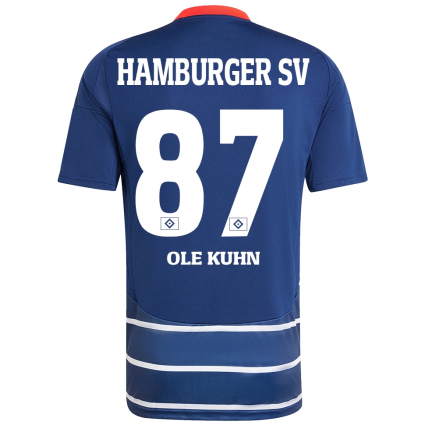 Niño Camiseta Niklas Ole Kühn #87 Azul Oscuro 2ª Equipación 2024/25 La Camisa México