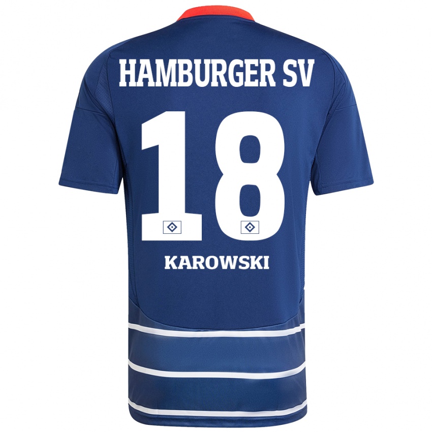 Niño Camiseta Nele Karowski #18 Azul Oscuro 2ª Equipación 2024/25 La Camisa México