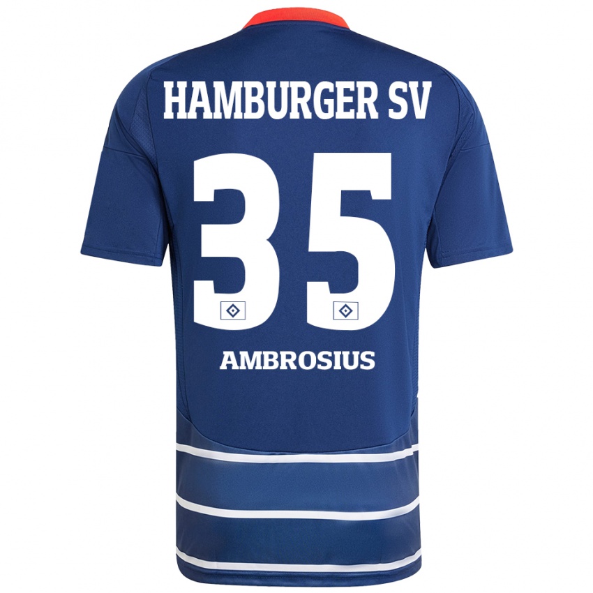 Niño Camiseta Stephan Ambrosius #35 Azul Oscuro 2ª Equipación 2024/25 La Camisa México