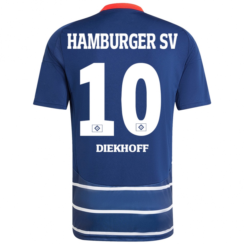 Niño Camiseta Hannah Diekhoff #10 Azul Oscuro 2ª Equipación 2024/25 La Camisa México