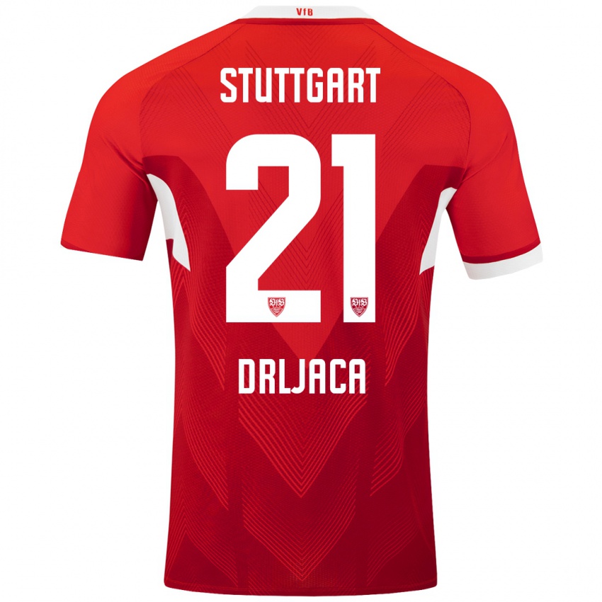 Niño Camiseta Stefan Drljaca #21 Rojo Blanco 2ª Equipación 2024/25 La Camisa México