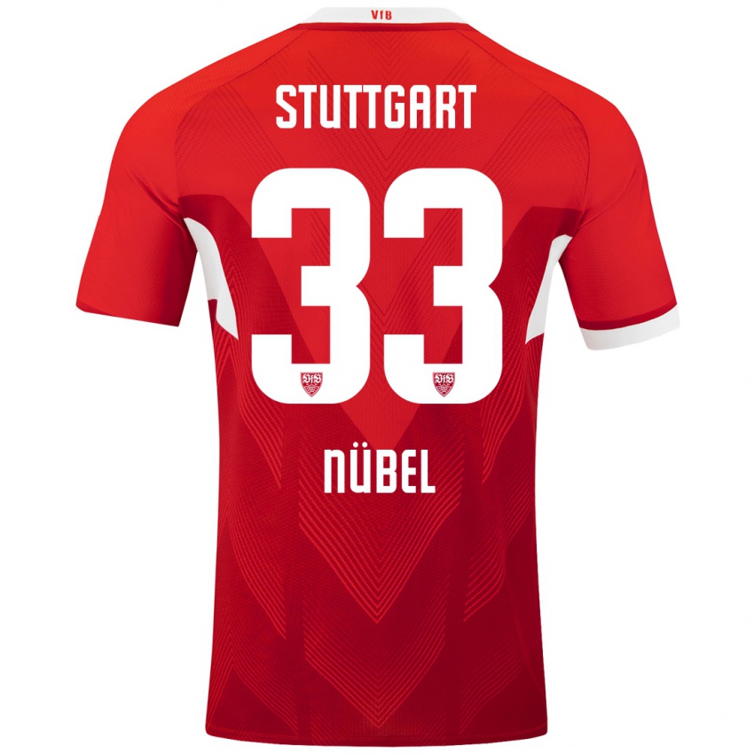 Niño Camiseta Alexander Nübel #33 Rojo Blanco 2ª Equipación 2024/25 La Camisa México