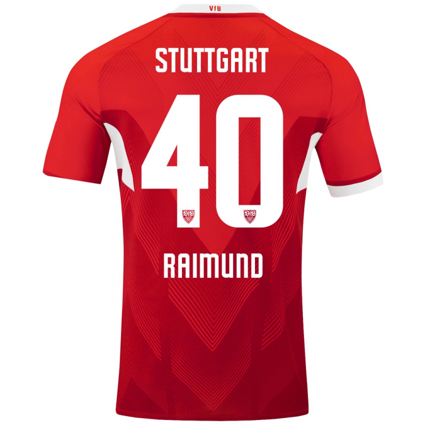 Niño Camiseta Luca Raimund #40 Rojo Blanco 2ª Equipación 2024/25 La Camisa México