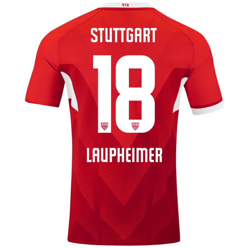 Niño Camiseta Lukas Laupheimer #18 Rojo Blanco 2ª Equipación 2024/25 La Camisa México