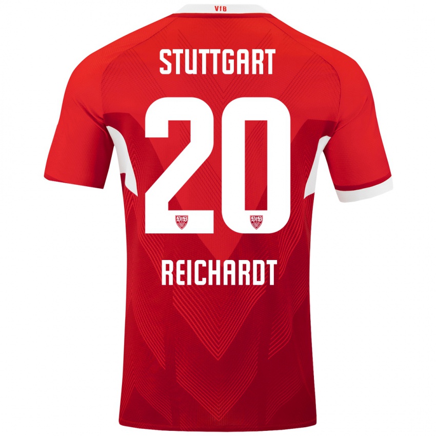 Niño Camiseta Leon Reichardt #20 Rojo Blanco 2ª Equipación 2024/25 La Camisa México