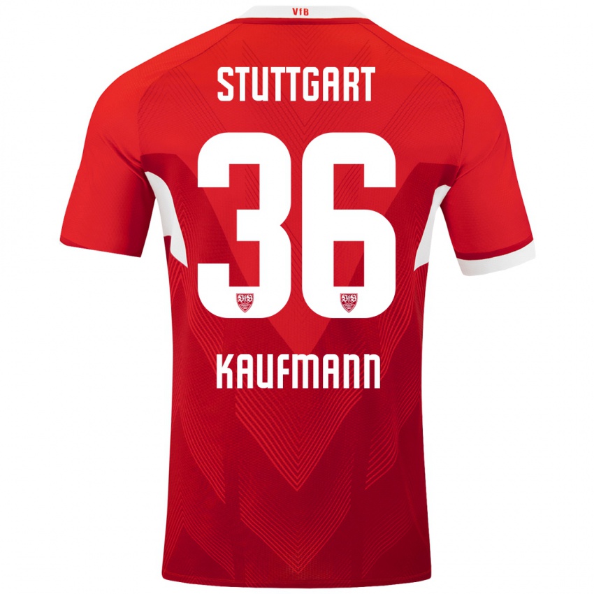 Niño Camiseta Tino Kaufmann #36 Rojo Blanco 2ª Equipación 2024/25 La Camisa México