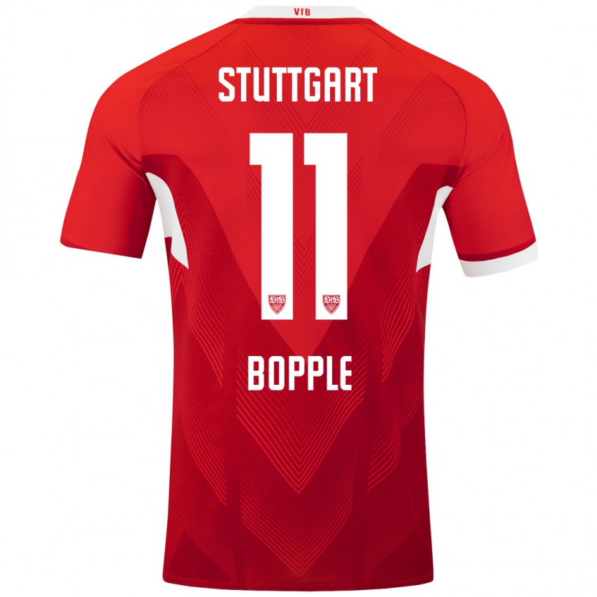 Niño Camiseta Teresa Böpple #11 Rojo Blanco 2ª Equipación 2024/25 La Camisa México