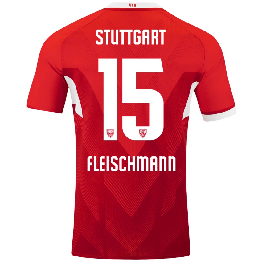 Niño Camiseta Svea Fleischmann #15 Rojo Blanco 2ª Equipación 2024/25 La Camisa México