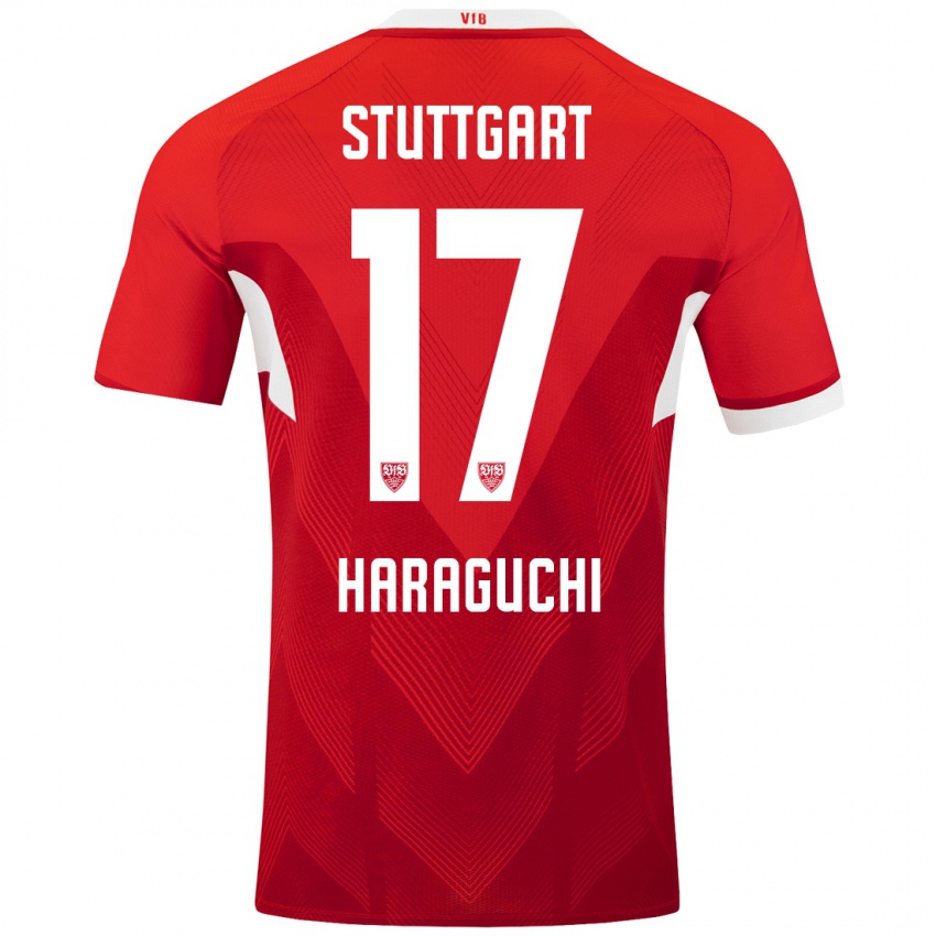 Niño Camiseta Genki Haraguchi #17 Rojo Blanco 2ª Equipación 2024/25 La Camisa México