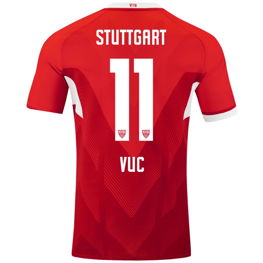 Niño Camiseta Patrick Vuc #11 Rojo Blanco 2ª Equipación 2024/25 La Camisa México