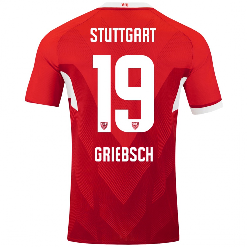 Niño Camiseta Lukas Griebsch #19 Rojo Blanco 2ª Equipación 2024/25 La Camisa México