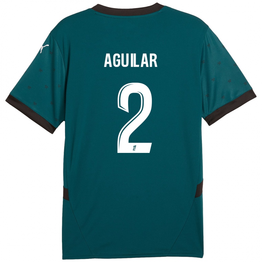 Niño Camiseta Ruben Aguilar #2 Verde Oscuro 2ª Equipación 2024/25 La Camisa México