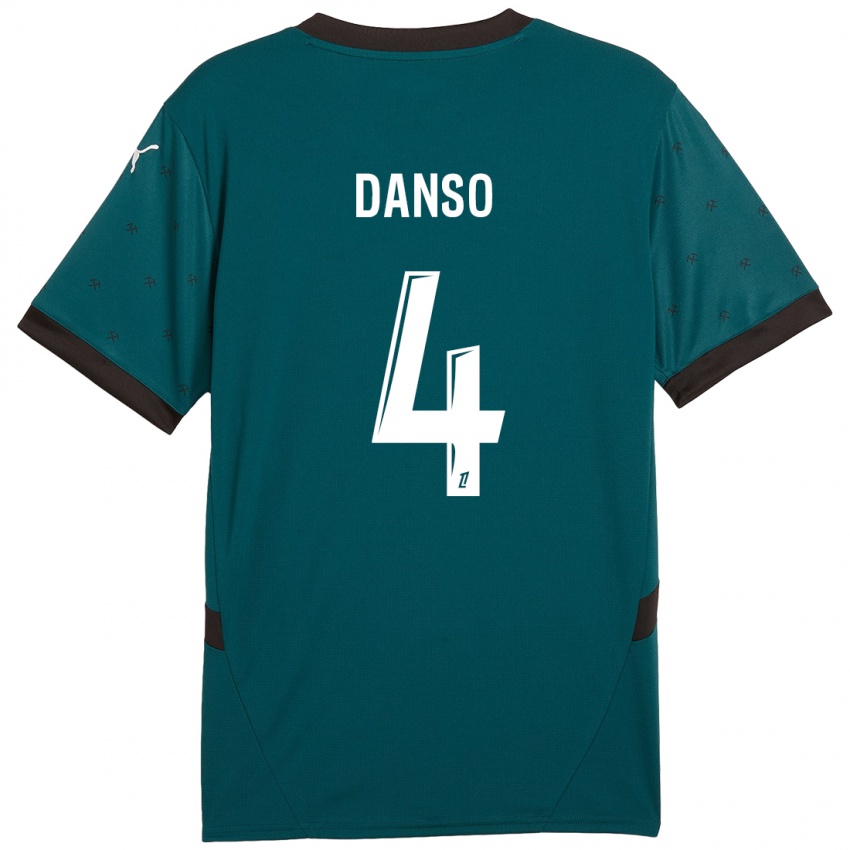 Niño Camiseta Kevin Danso #4 Verde Oscuro 2ª Equipación 2024/25 La Camisa México