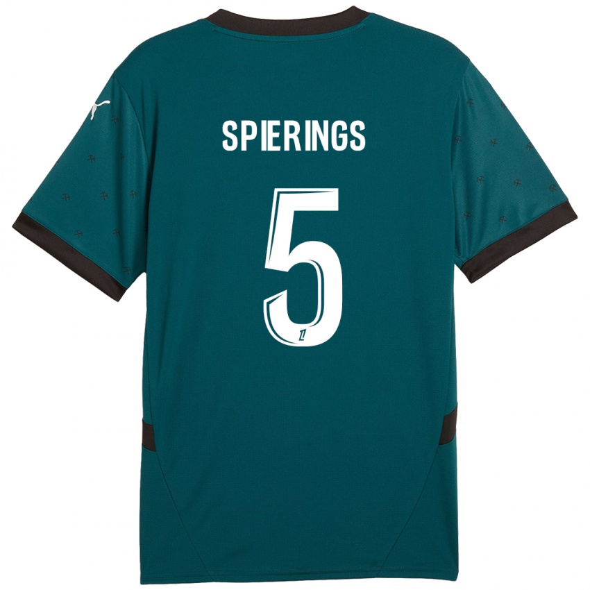 Niño Camiseta Stijn Spierings #5 Verde Oscuro 2ª Equipación 2024/25 La Camisa México