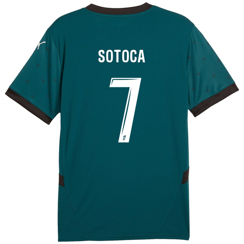 Niño Camiseta Florian Sotoca #7 Verde Oscuro 2ª Equipación 2024/25 La Camisa México