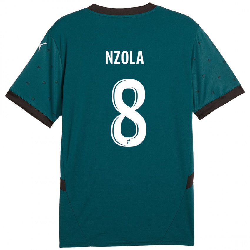 Niño Camiseta M'bala Nzola #8 Verde Oscuro 2ª Equipación 2024/25 La Camisa México