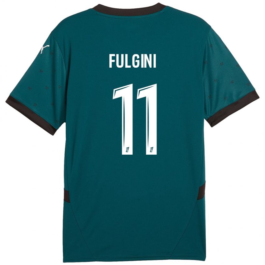 Niño Camiseta Angelo Fulgini #11 Verde Oscuro 2ª Equipación 2024/25 La Camisa México