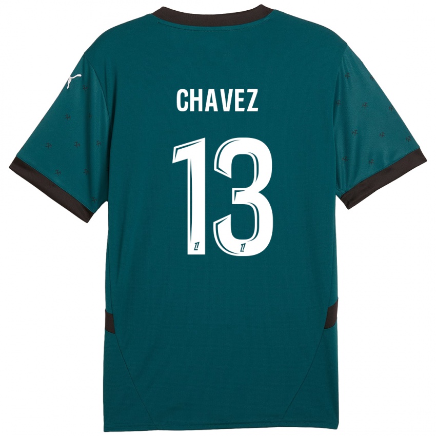 Niño Camiseta Jhoanner Chávez #13 Verde Oscuro 2ª Equipación 2024/25 La Camisa México