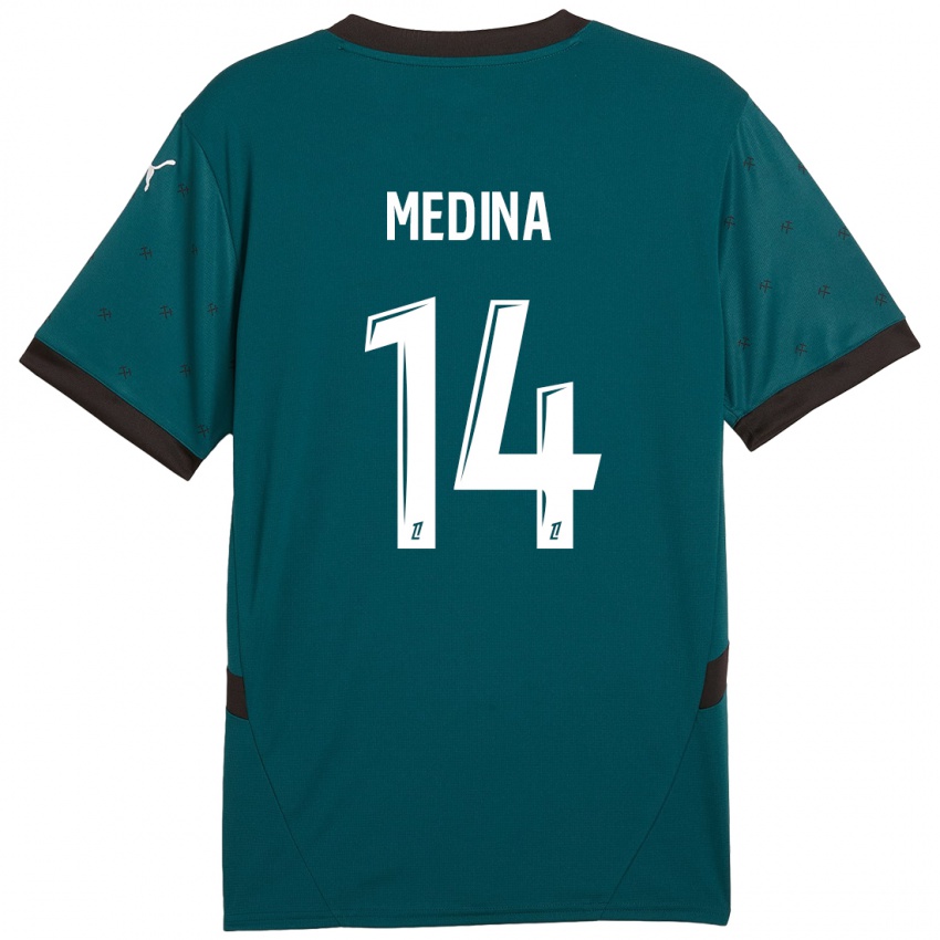 Niño Camiseta Facundo Medina #14 Verde Oscuro 2ª Equipación 2024/25 La Camisa México