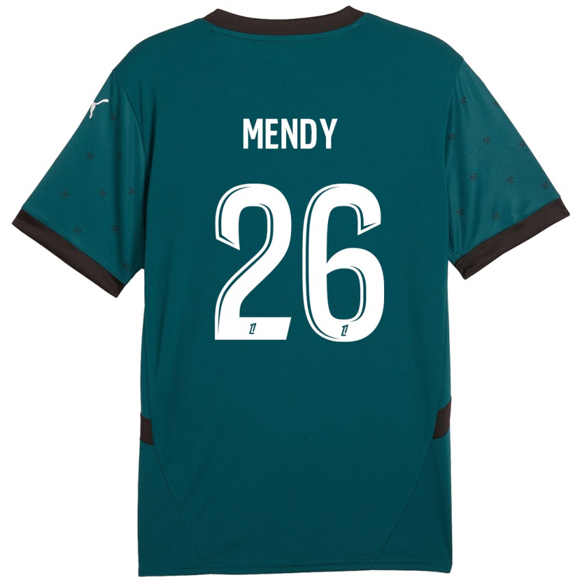 Niño Camiseta Nampalys Mendy #26 Verde Oscuro 2ª Equipación 2024/25 La Camisa México