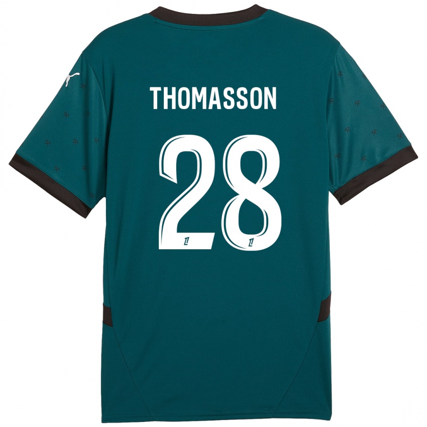 Niño Camiseta Adrien Thomasson #28 Verde Oscuro 2ª Equipación 2024/25 La Camisa México