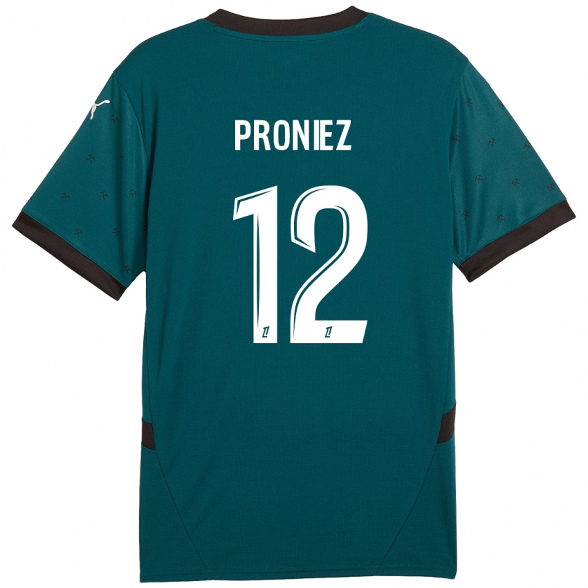 Niño Camiseta Fany Proniez #12 Verde Oscuro 2ª Equipación 2024/25 La Camisa México