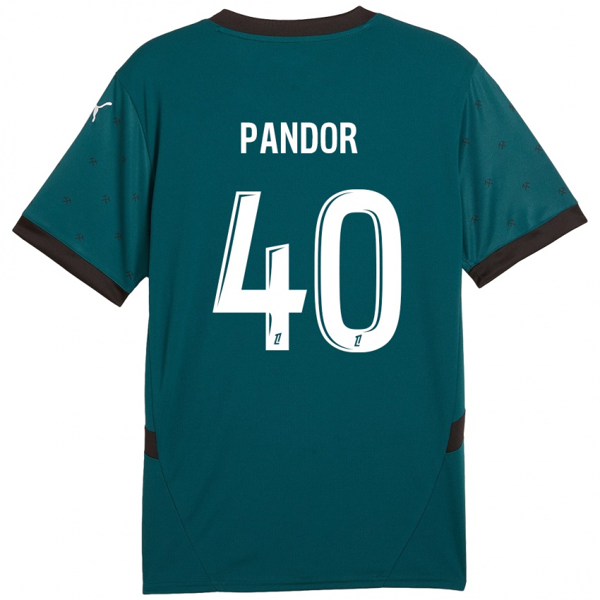 Niño Camiseta Yannick Pandor #40 Verde Oscuro 2ª Equipación 2024/25 La Camisa México