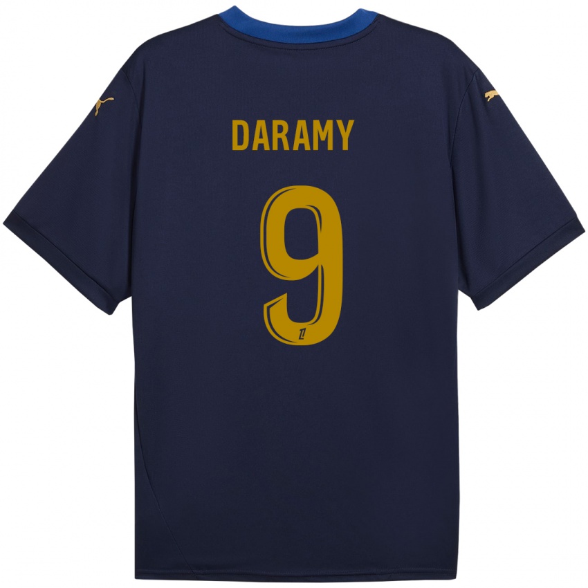 Niño Camiseta Mohamed Daramy #9 Azul Marino Dorado 2ª Equipación 2024/25 La Camisa México