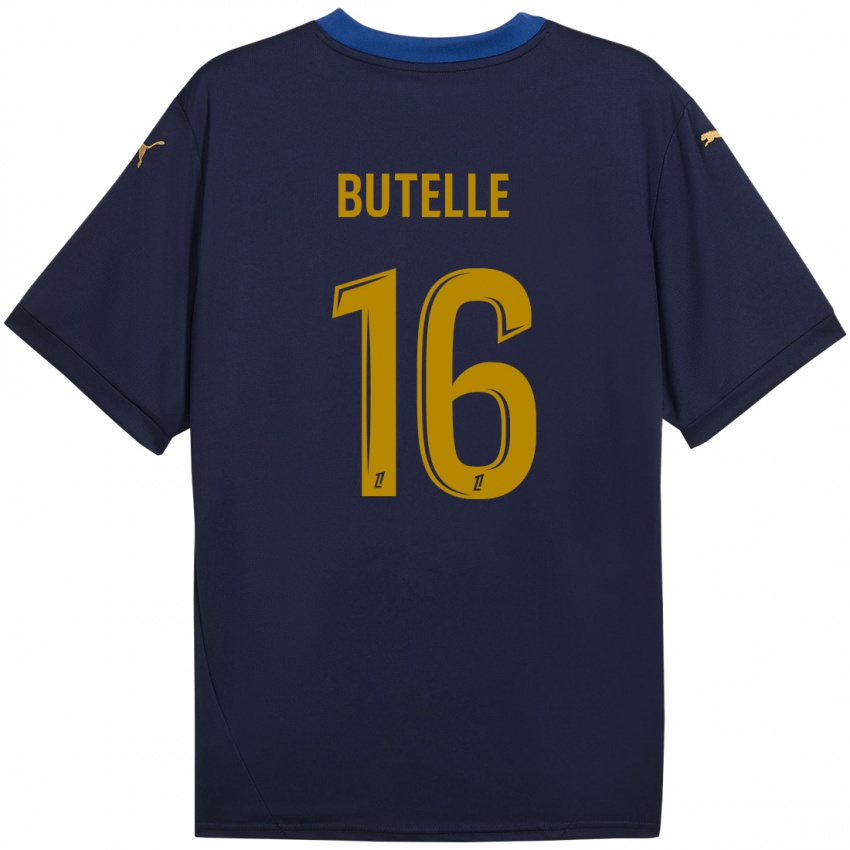 Niño Camiseta Ludovic Butelle #16 Azul Marino Dorado 2ª Equipación 2024/25 La Camisa México