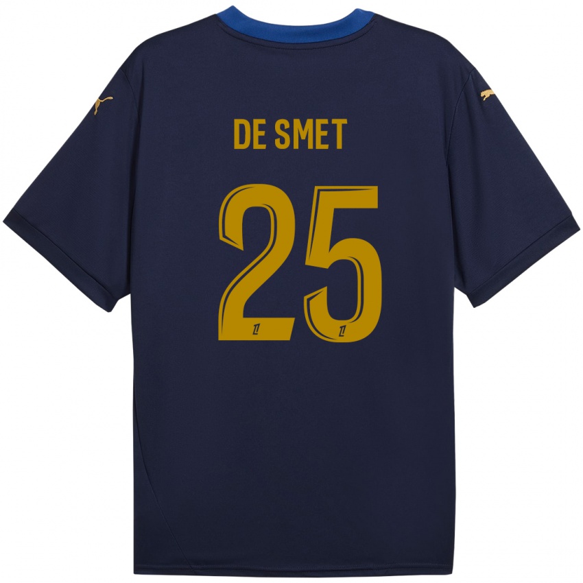 Niño Camiseta Thibault De Smet #25 Azul Marino Dorado 2ª Equipación 2024/25 La Camisa México