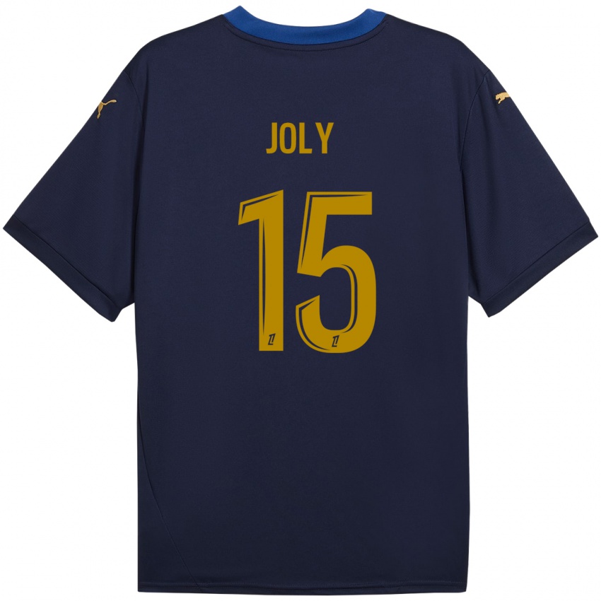 Niño Camiseta Lou-Ann Joly #15 Azul Marino Dorado 2ª Equipación 2024/25 La Camisa México