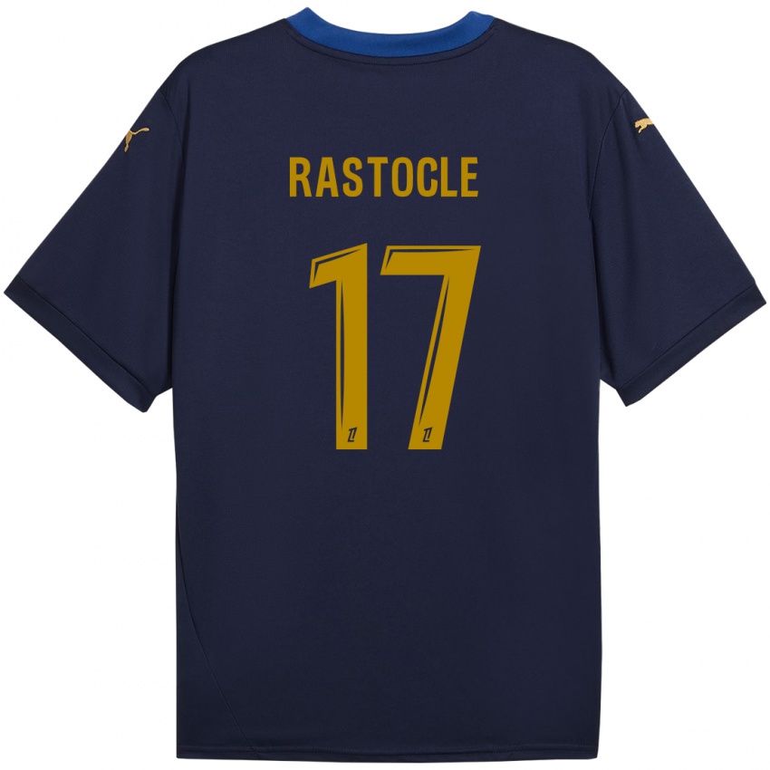 Niño Camiseta Jade Rastocle #17 Azul Marino Dorado 2ª Equipación 2024/25 La Camisa México