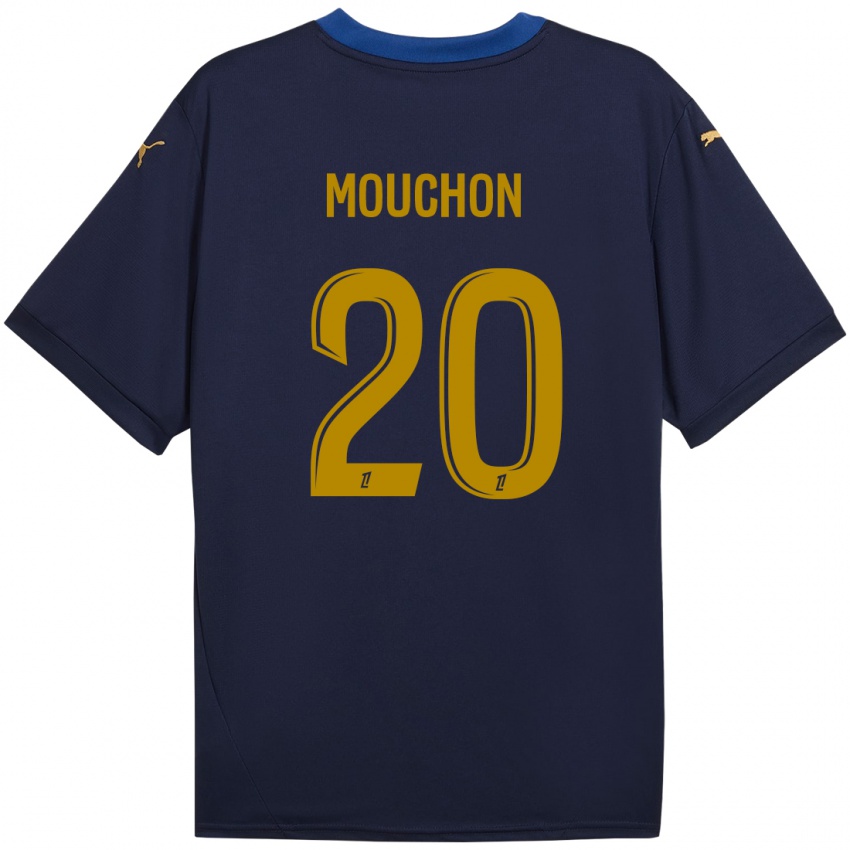 Niño Camiseta Noemie Mouchon #20 Azul Marino Dorado 2ª Equipación 2024/25 La Camisa México