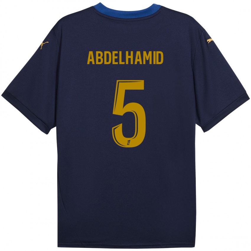 Niño Camiseta Yunis Abdelhamid #5 Azul Marino Dorado 2ª Equipación 2024/25 La Camisa México