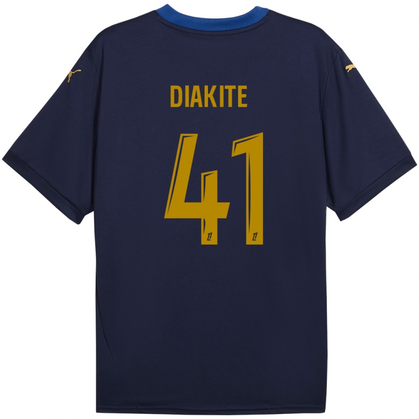 Niño Camiseta Ibrahim Diakité #41 Azul Marino Dorado 2ª Equipación 2024/25 La Camisa México