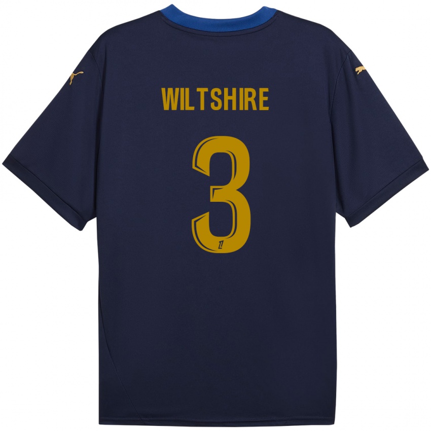 Niño Camiseta Tiernny Wiltshire #3 Azul Marino Dorado 2ª Equipación 2024/25 La Camisa México