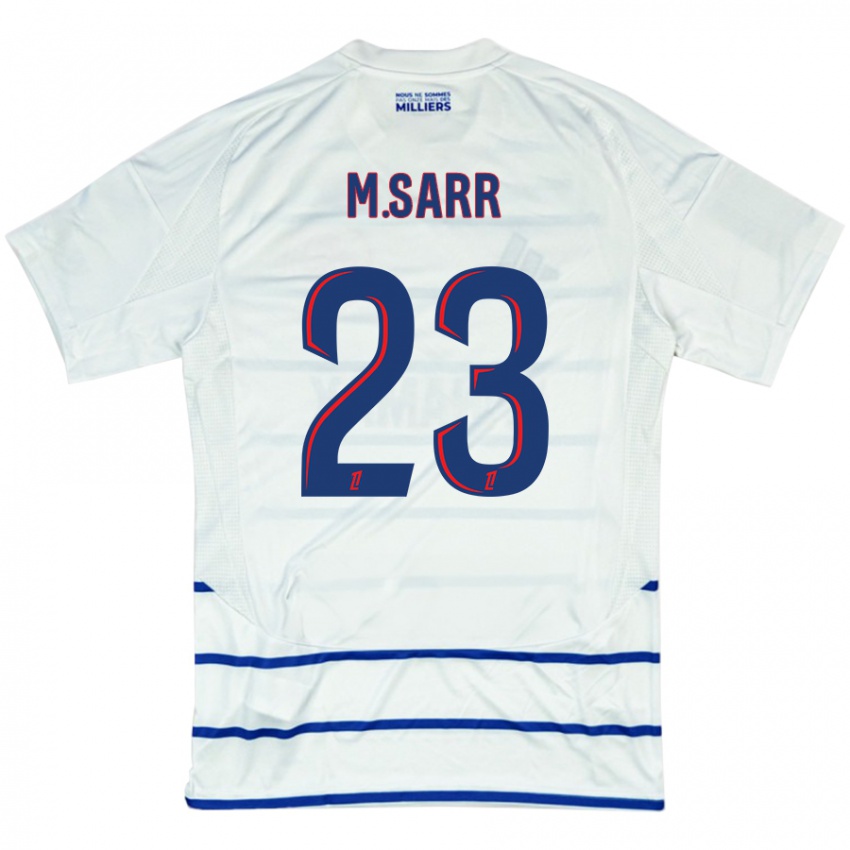 Niño Camiseta Mamadou Sarr #23 Blanco Azul 2ª Equipación 2024/25 La Camisa México