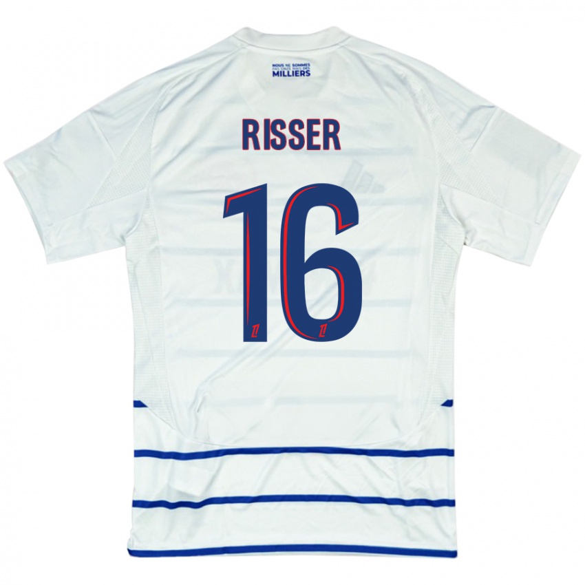 Niño Camiseta Robin Risser #16 Blanco Azul 2ª Equipación 2024/25 La Camisa México