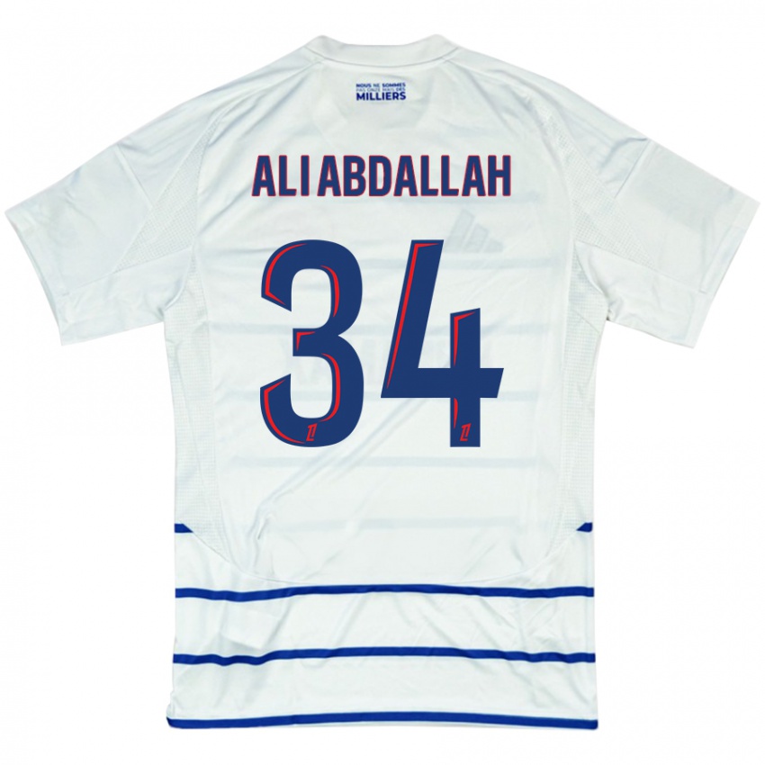 Niño Camiseta Aboubacar Ali Abdallah #34 Blanco Azul 2ª Equipación 2024/25 La Camisa México