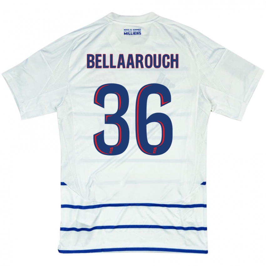 Niño Camiseta Alaa Bellaarouch #36 Blanco Azul 2ª Equipación 2024/25 La Camisa México