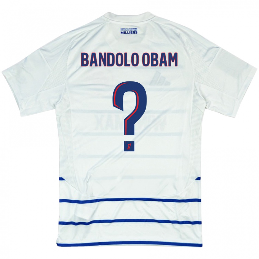 Niño Camiseta Randy Bandolo Obam #0 Blanco Azul 2ª Equipación 2024/25 La Camisa México