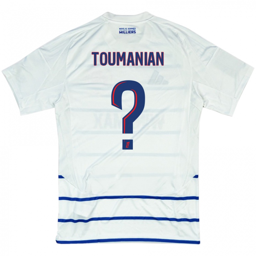 Niño Camiseta Anthony Toumanian #0 Blanco Azul 2ª Equipación 2024/25 La Camisa México