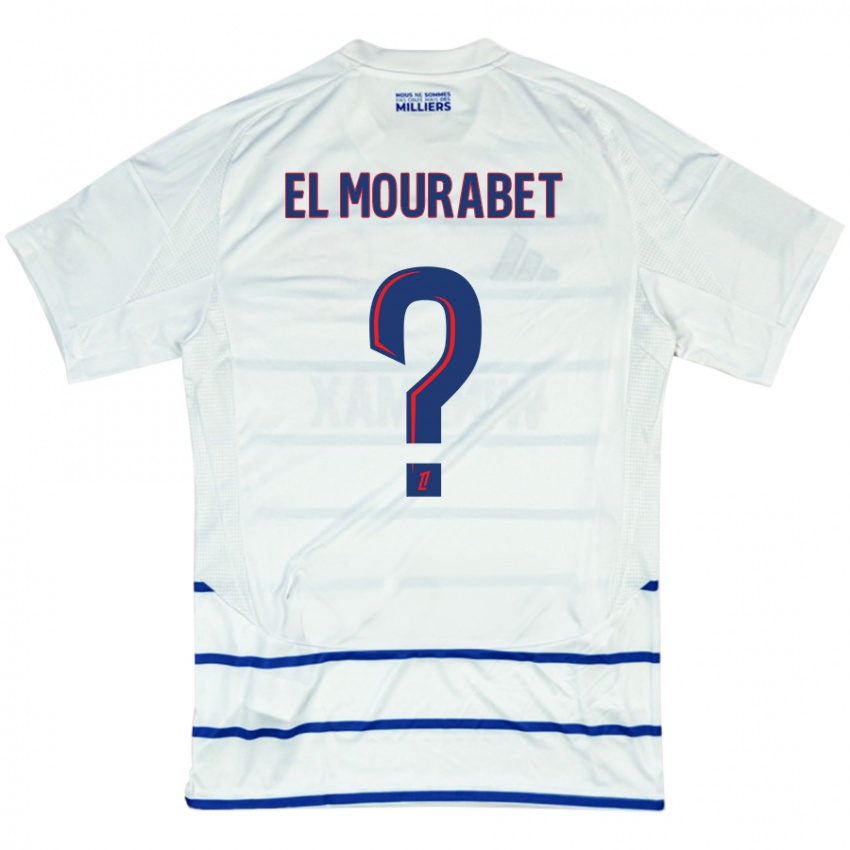 Niño Camiseta Samir El Mourabet #0 Blanco Azul 2ª Equipación 2024/25 La Camisa México