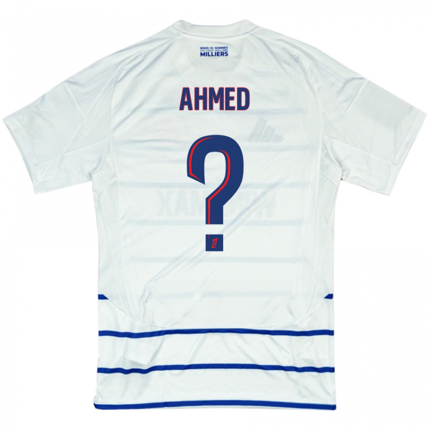 Niño Camiseta Aymeric Ahmed #0 Blanco Azul 2ª Equipación 2024/25 La Camisa México