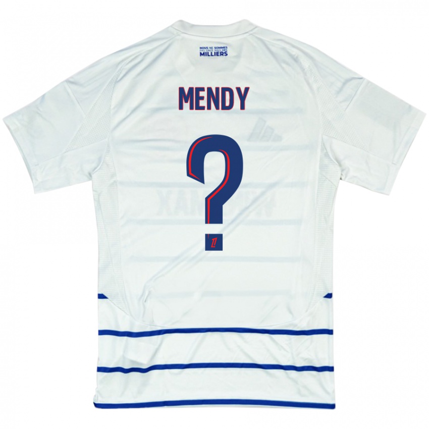 Niño Camiseta François Mendy #0 Blanco Azul 2ª Equipación 2024/25 La Camisa México